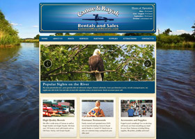 Canoe and Kayak Rentals Website Thumbnail