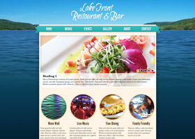 Lake Front Restaurant Website Thumbnail